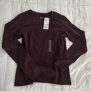 Soft Ribbed T-Shirt | Long Sleeve S NWT